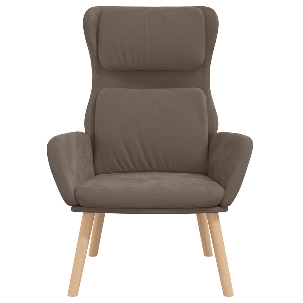 vidaXL Scaun de relaxare, maro, catifea vidaXL Scaun de relaxare, maro, catifea