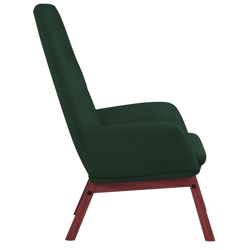 vidaXL Scaun de relaxare, verde închis, material textil vidaXL Scaun de relaxare, verde închis, material textil