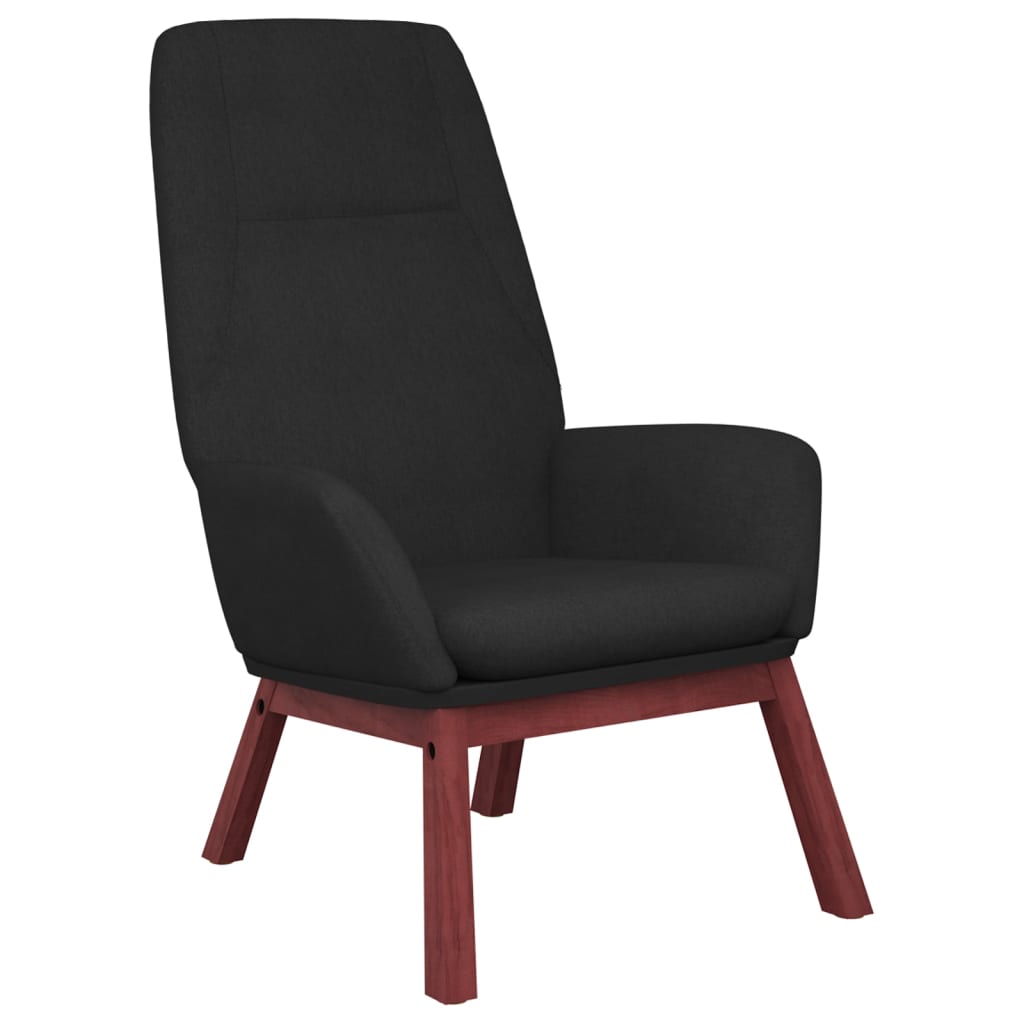 vidaXL Scaun de relaxare, negru, material textil vidaXL Scaun de relaxare, negru, material textil