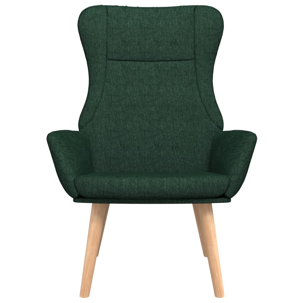 vidaXL Scaun de relaxare, verde închis, material textil vidaXL Scaun de relaxare, verde închis, material textil