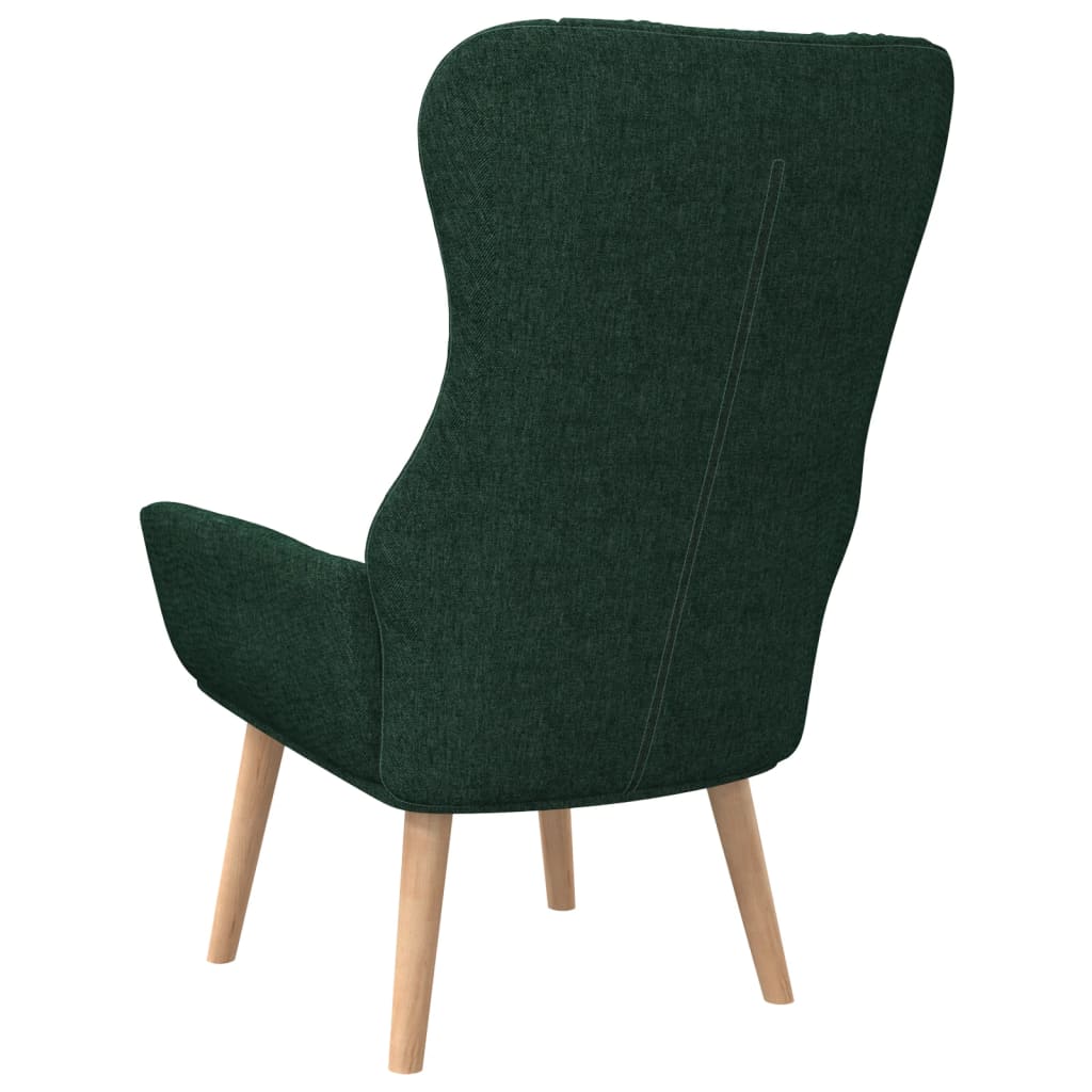 vidaXL Scaun de relaxare, verde închis, material textil vidaXL Scaun de relaxare, verde închis, material textil
