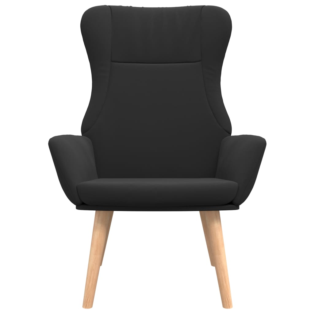 vidaXL Scaun de relaxare, negru, material textil