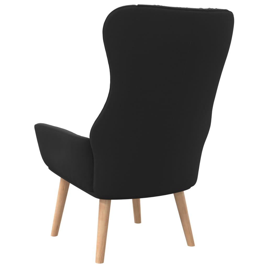 vidaXL Scaun de relaxare, negru, material textil