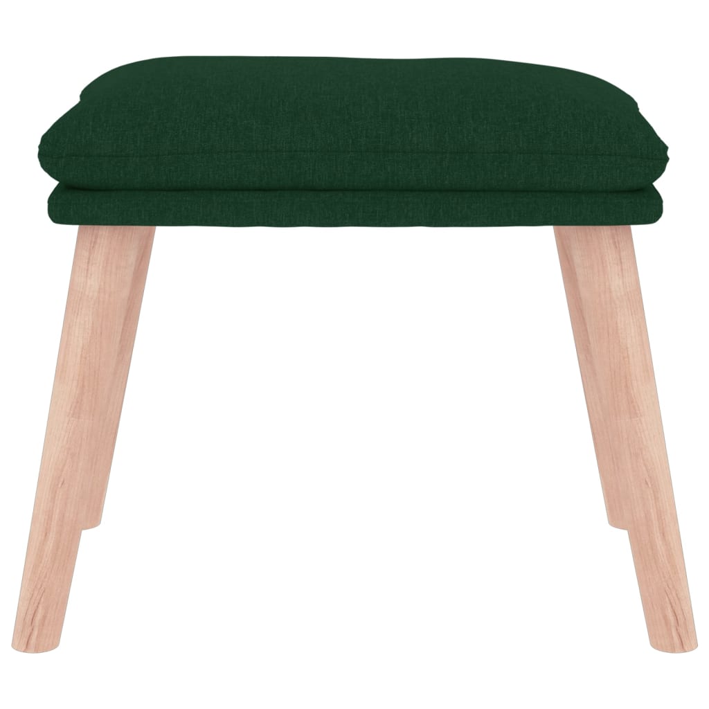 vidaXL Taburet, verde închis, 45x29,5x35 cm, material textil vidaXL Taburet, verde închis, 45x29,5x35 cm, material textil