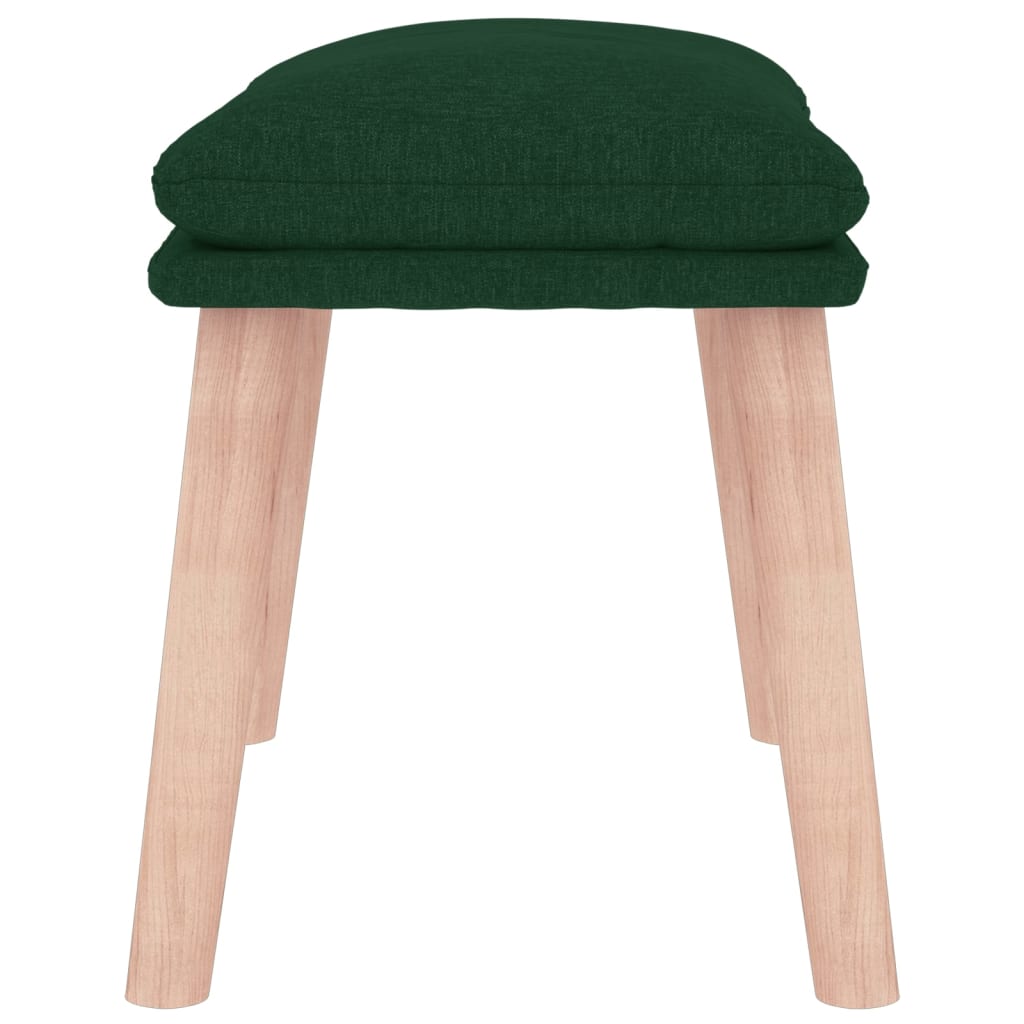 vidaXL Taburet, verde închis, 45x29,5x35 cm, material textil vidaXL Taburet, verde închis, 45x29,5x35 cm, material textil