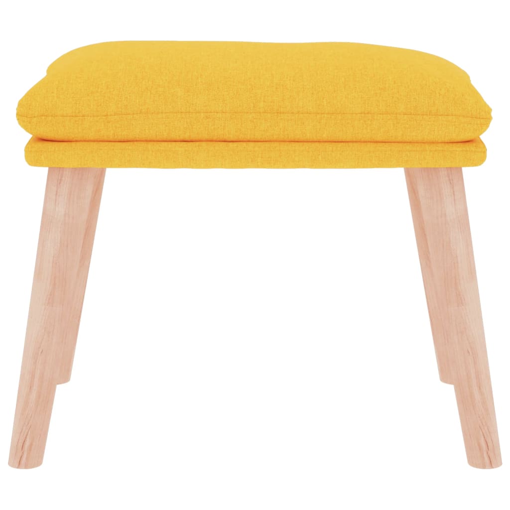vidaXL Taburet, galben muștar, 45x29,5x35 cm, material textil vidaXL Taburet, galben muștar, 45x29,5x35 cm, material textil