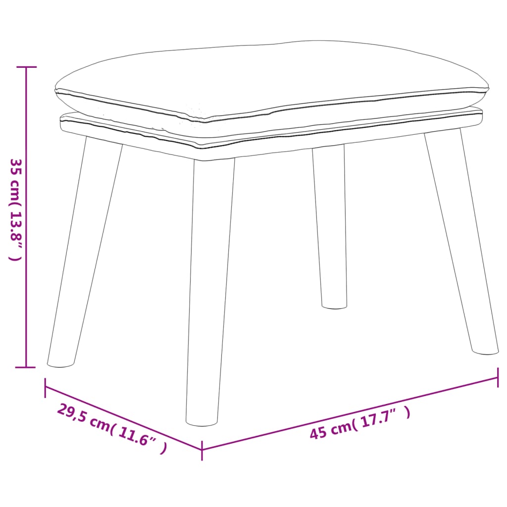 vidaXL Taburet, verde închis, 45x29,5x35 cm, catifea vidaXL Taburet, verde închis, 45x29,5x35 cm, catifea