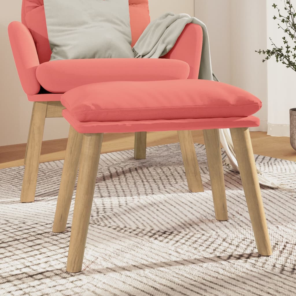 vidaXL Taburet, roz, 45x29,5x35 cm, catifea vidaXL Taburet, roz, 45x29,5x35 cm, catifea