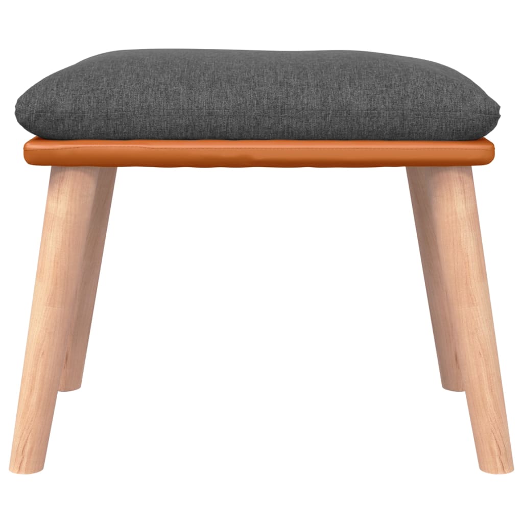 vidaXL Taburet, gri închis, 45x29,5x35 cm, textil & piele ecologică vidaXL Taburet, gri închis, 45x29,5x35 cm, textil & piele ecologică