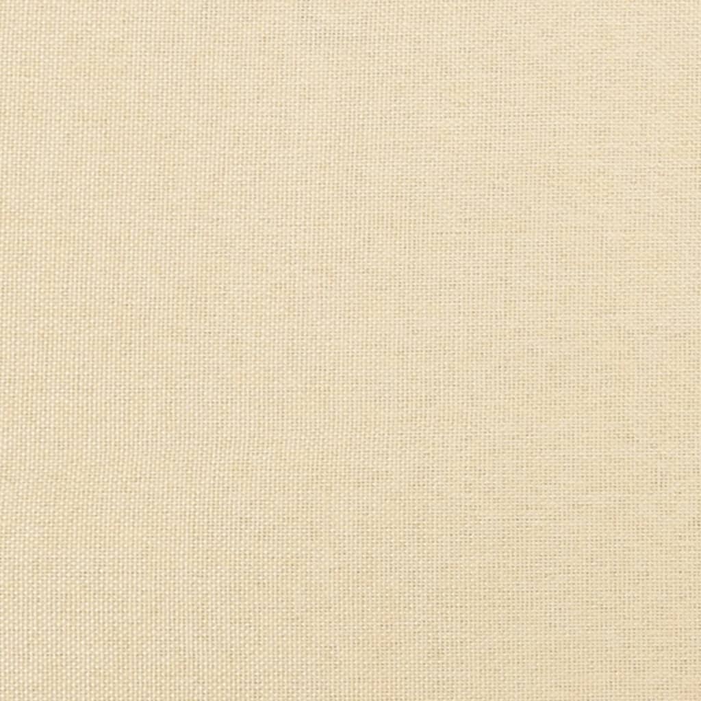 vidaXL Taburet, crem, 45x29,5x35 cm, textil & piele ecologică vidaXL Taburet, crem, 45x29,5x35 cm, textil & piele ecologică