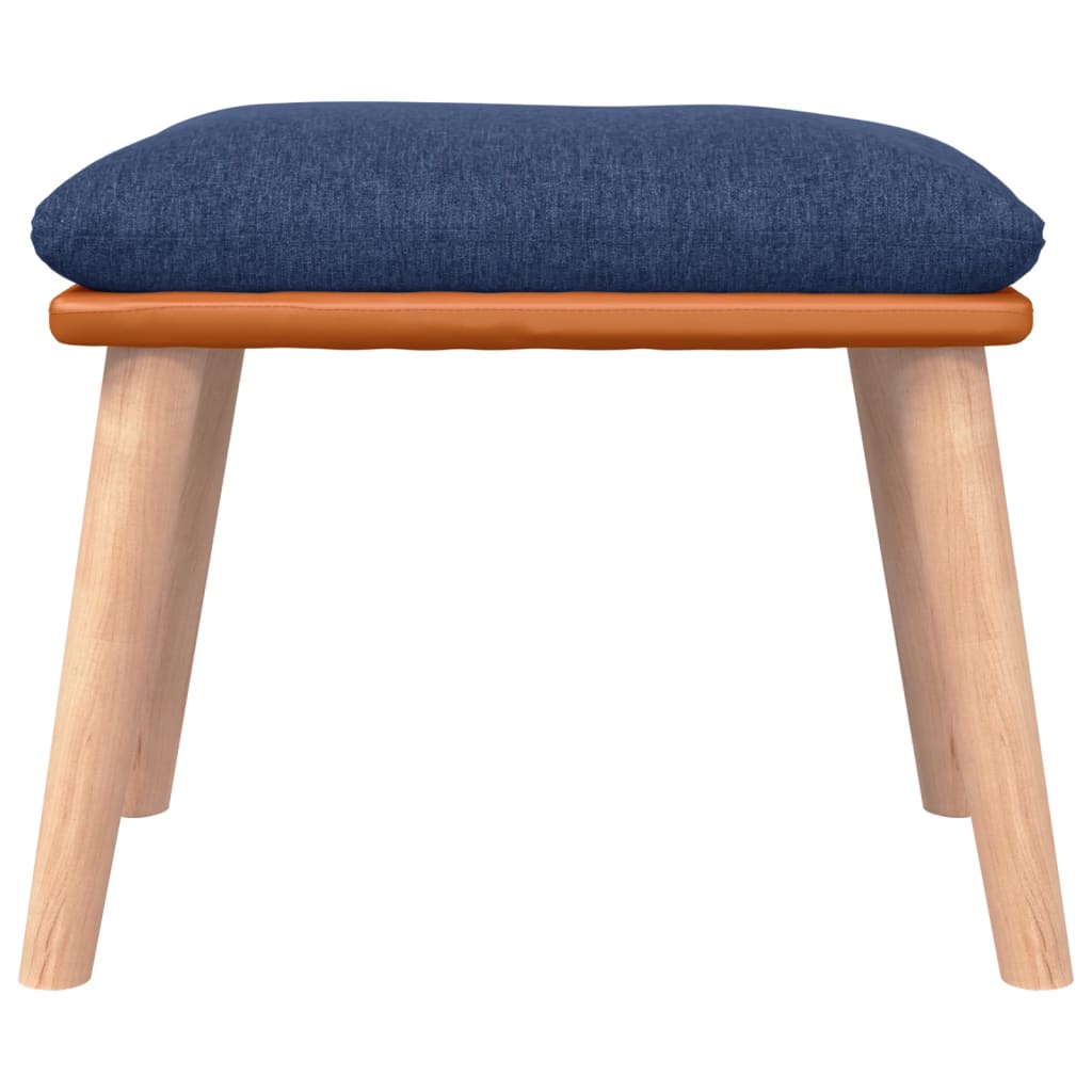 vidaXL Taburet, albastru, 45x29,5x35 cm, material textil și piele eco vidaXL Taburet, albastru, 45x29,5x35 cm, material textil și piele eco