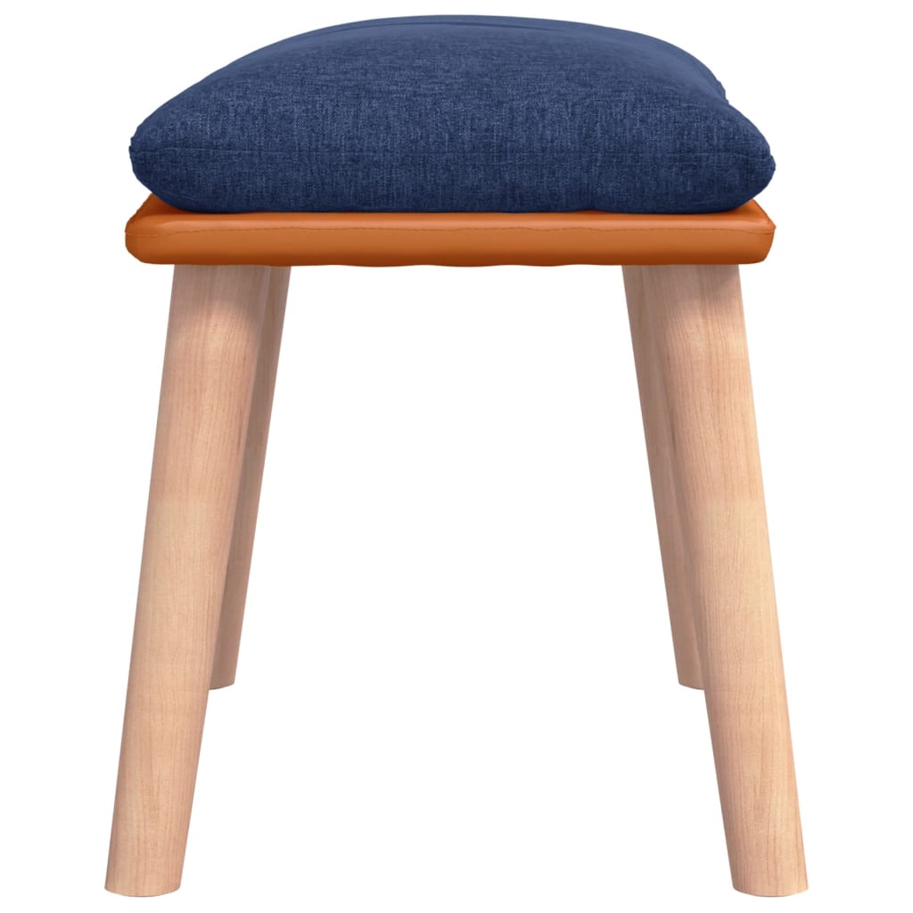 vidaXL Taburet, albastru, 45x29,5x35 cm, material textil și piele eco vidaXL Taburet, albastru, 45x29,5x35 cm, material textil și piele eco