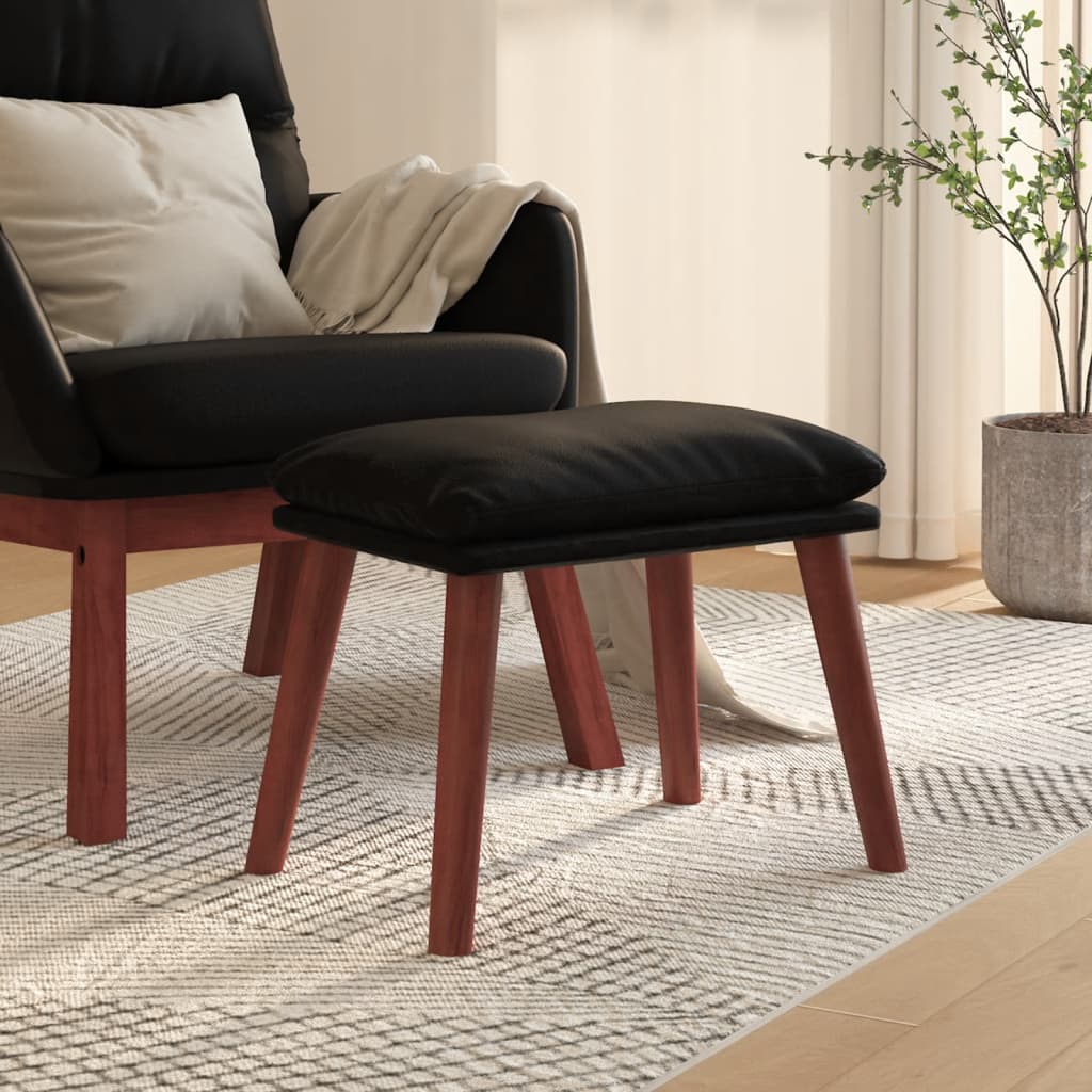 vidaXL Taburet, negru, 45x29,5x35 cm, piele ecologică vidaXL Taburet, negru, 45x29,5x35 cm, piele ecologică