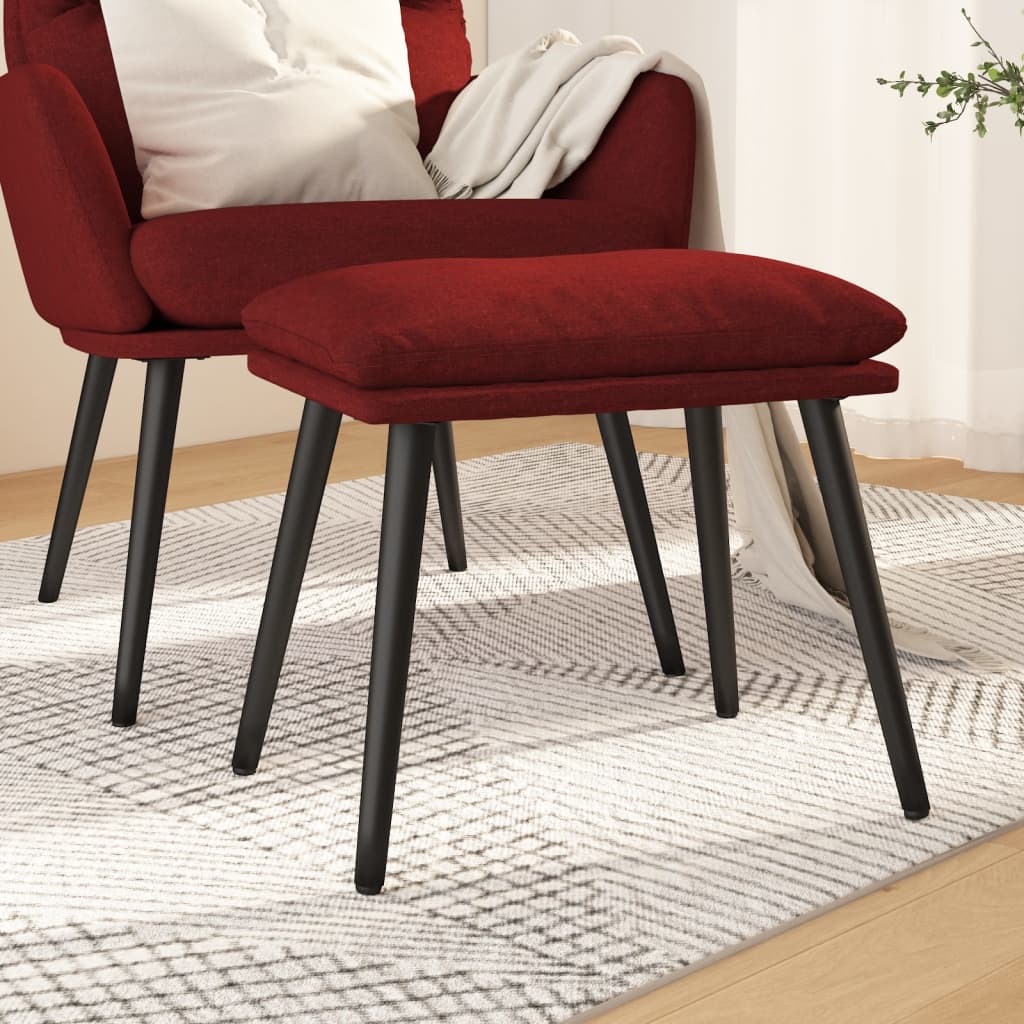 vidaXL Taburet, roșu vin, 45x29,5x35 cm, material textil vidaXL Taburet, roșu vin, 45x29,5x35 cm, material textil