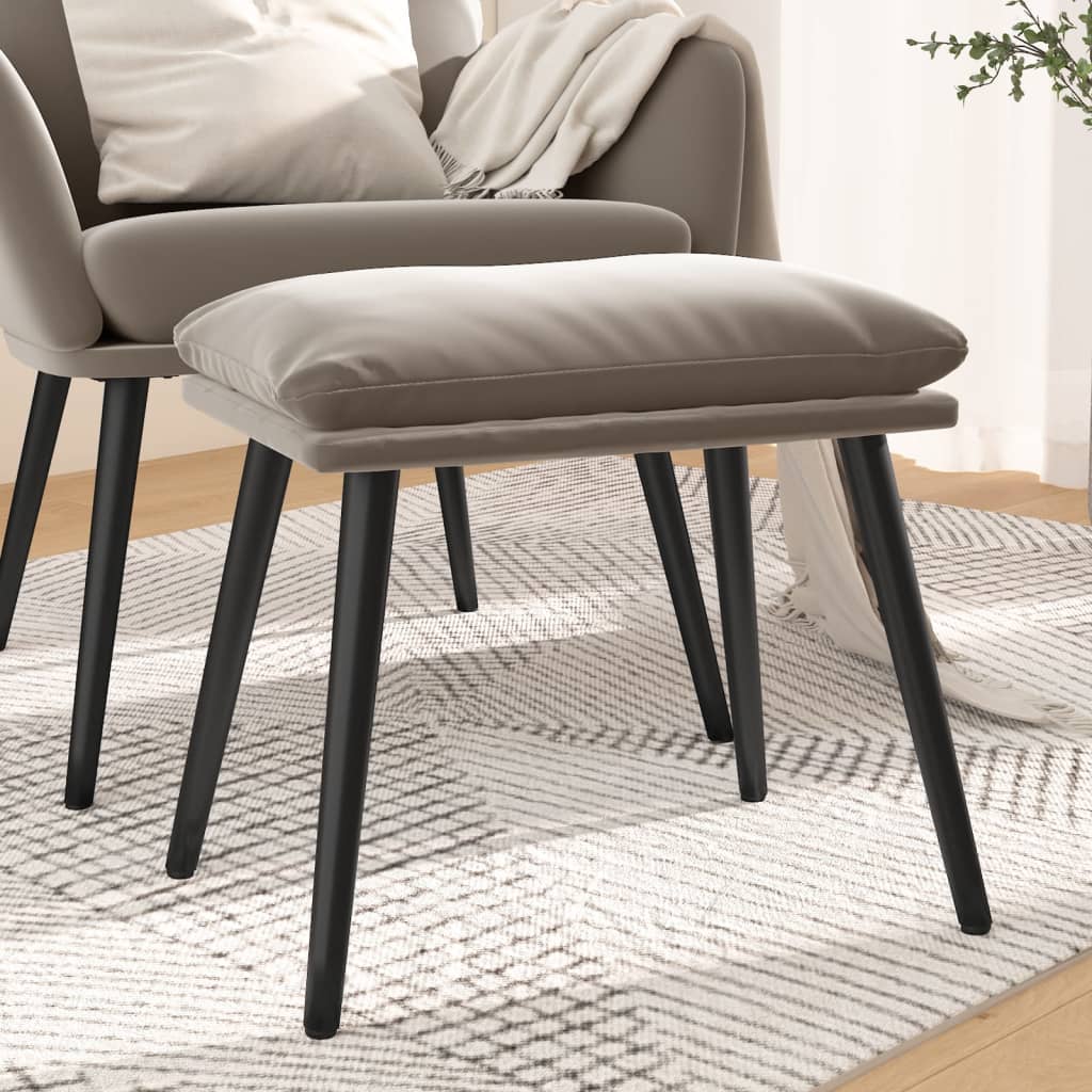 vidaXL Taburet, gri deschis, 45x29,5x35 cm, catifea vidaXL Taburet, gri deschis, 45x29,5x35 cm, catifea