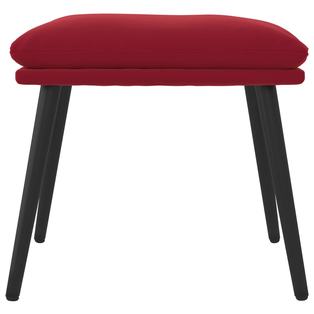 vidaXL Taburet, roșu vin, 45x29,5x35 cm, catifea vidaXL Taburet, roșu vin, 45x29,5x35 cm, catifea