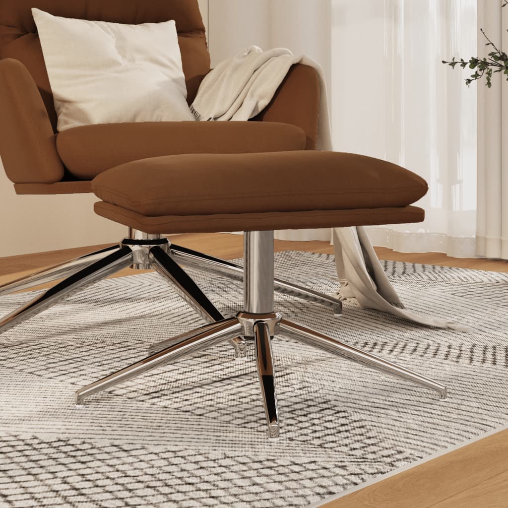 vidaXL Taburet, maro, 60x60x35 cm, microfibră vidaXL Taburet, maro, 60x60x35 cm, microfibră