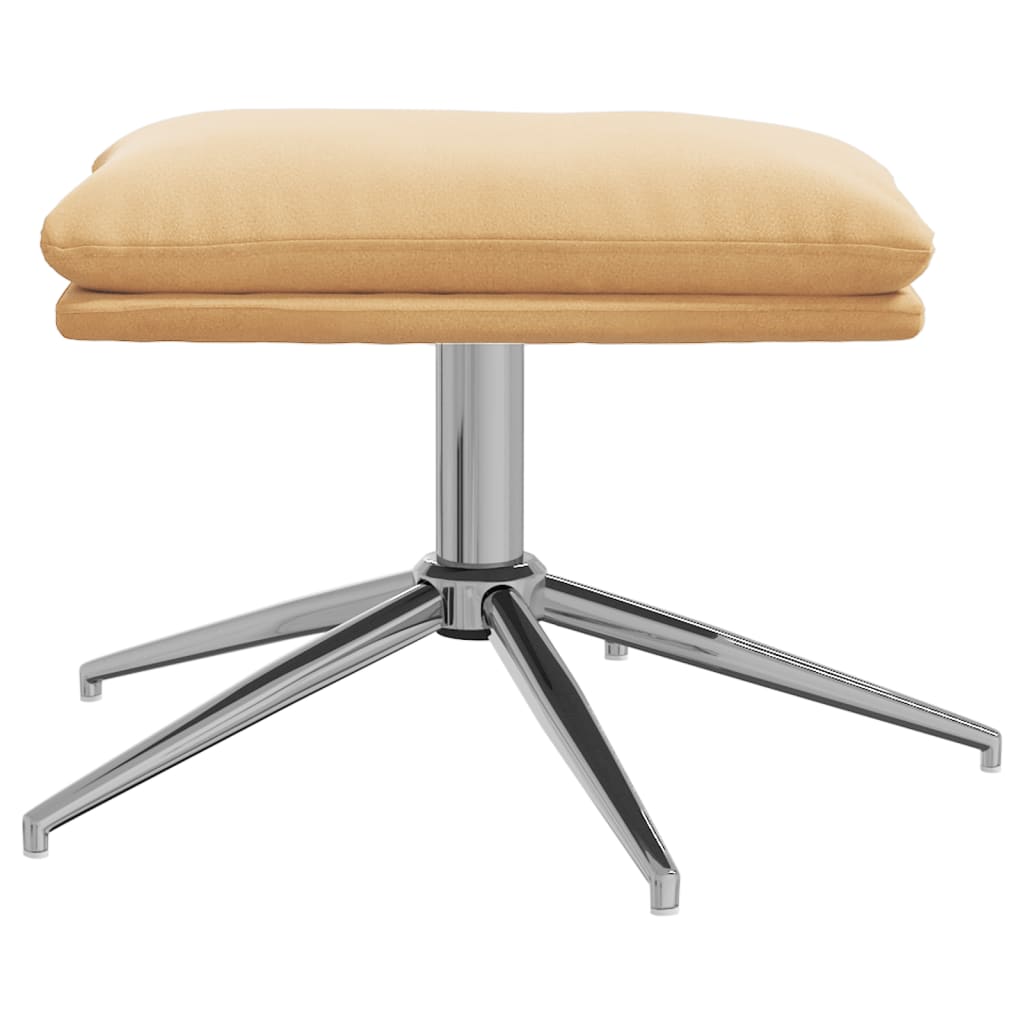 vidaXL Taburet, crem, 60x60x35 cm, microfibră vidaXL Taburet, crem, 60x60x35 cm, microfibră