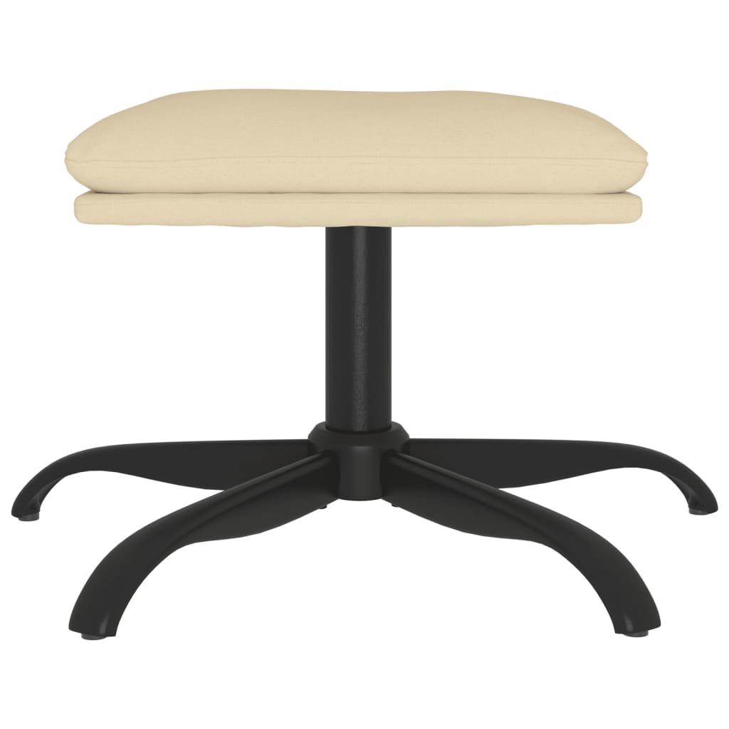 vidaXL Taburet, crem, 60x60x36 cm, material textil vidaXL Taburet, crem, 60x60x36 cm, material textil