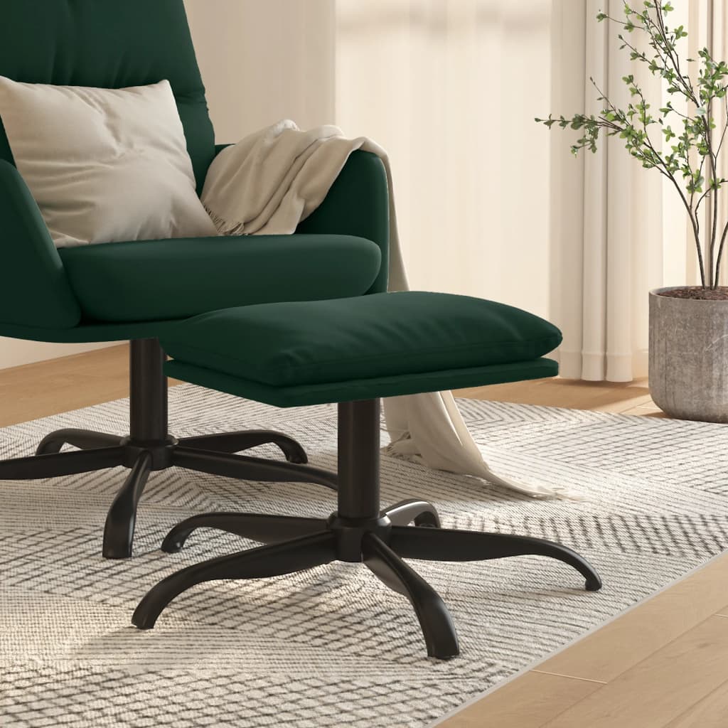 vidaXL Taburet, verde închis, 60x60x36 cm, material textil vidaXL Taburet, verde închis, 60x60x36 cm, material textil