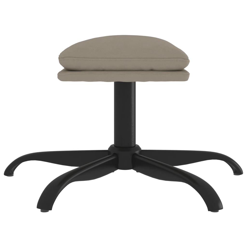vidaXL Taburet, gri deschis, 60x60x36 cm, catifea vidaXL Taburet, gri deschis, 60x60x36 cm, catifea