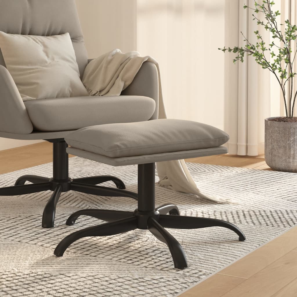 vidaXL Taburet, gri deschis, 60x60x36 cm, catifea vidaXL Taburet, gri deschis, 60x60x36 cm, catifea