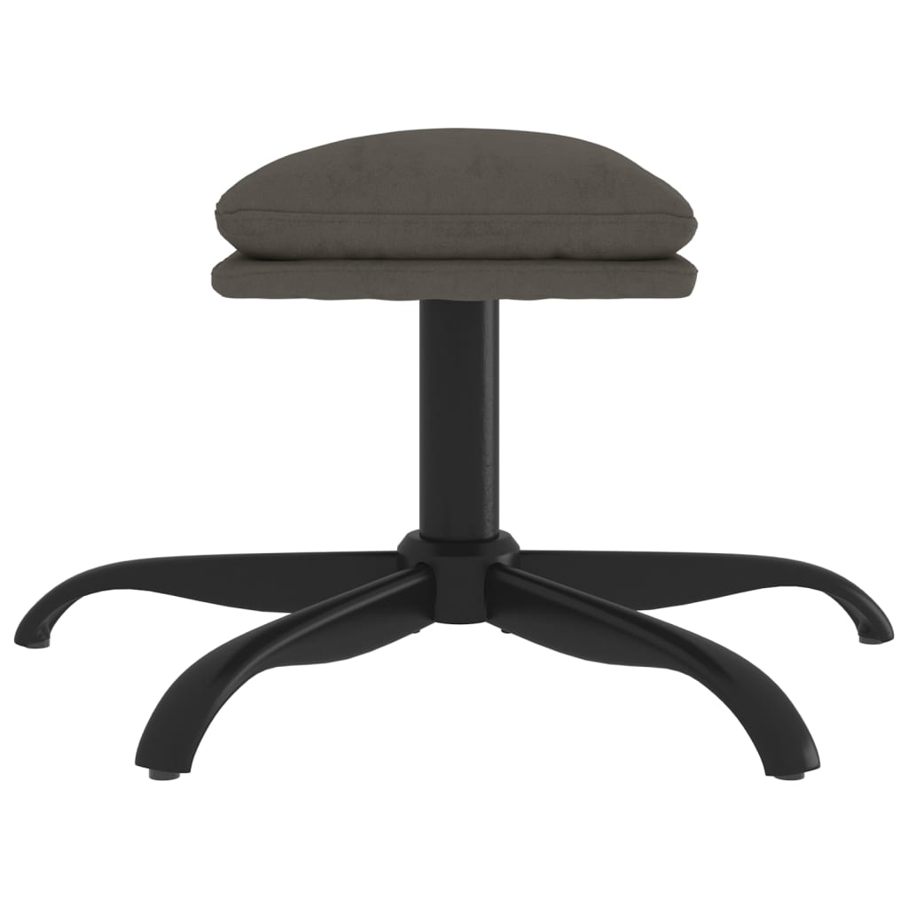 vidaXL Taburet, gri închis, 60x60x36 cm, catifea vidaXL Taburet, gri închis, 60x60x36 cm, catifea