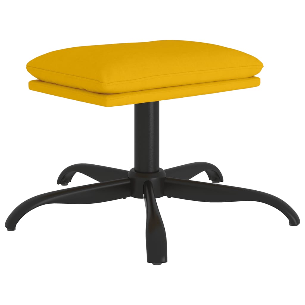 vidaXL Taburet, galben muștar, 60x60x36 cm, catifea vidaXL Taburet, galben muștar, 60x60x36 cm, catifea