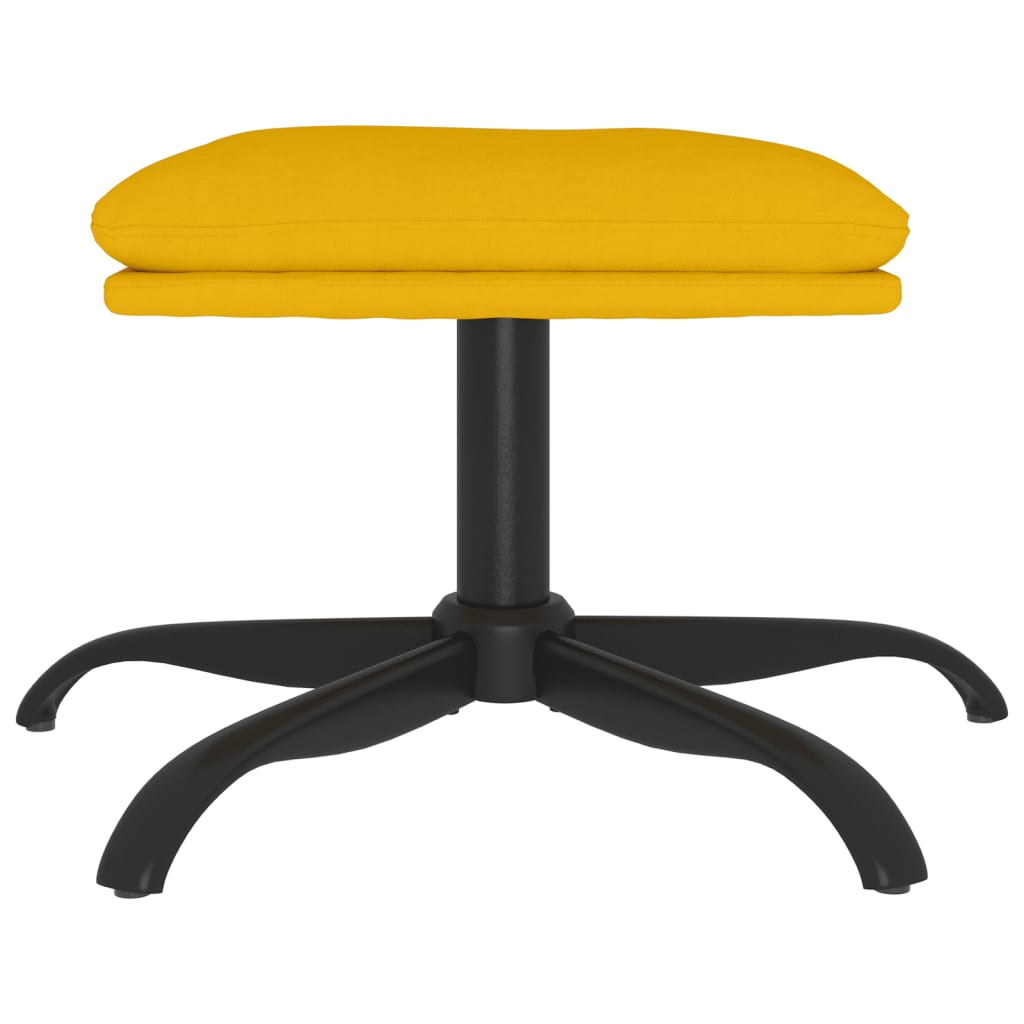 vidaXL Taburet, galben muștar, 60x60x36 cm, catifea vidaXL Taburet, galben muștar, 60x60x36 cm, catifea