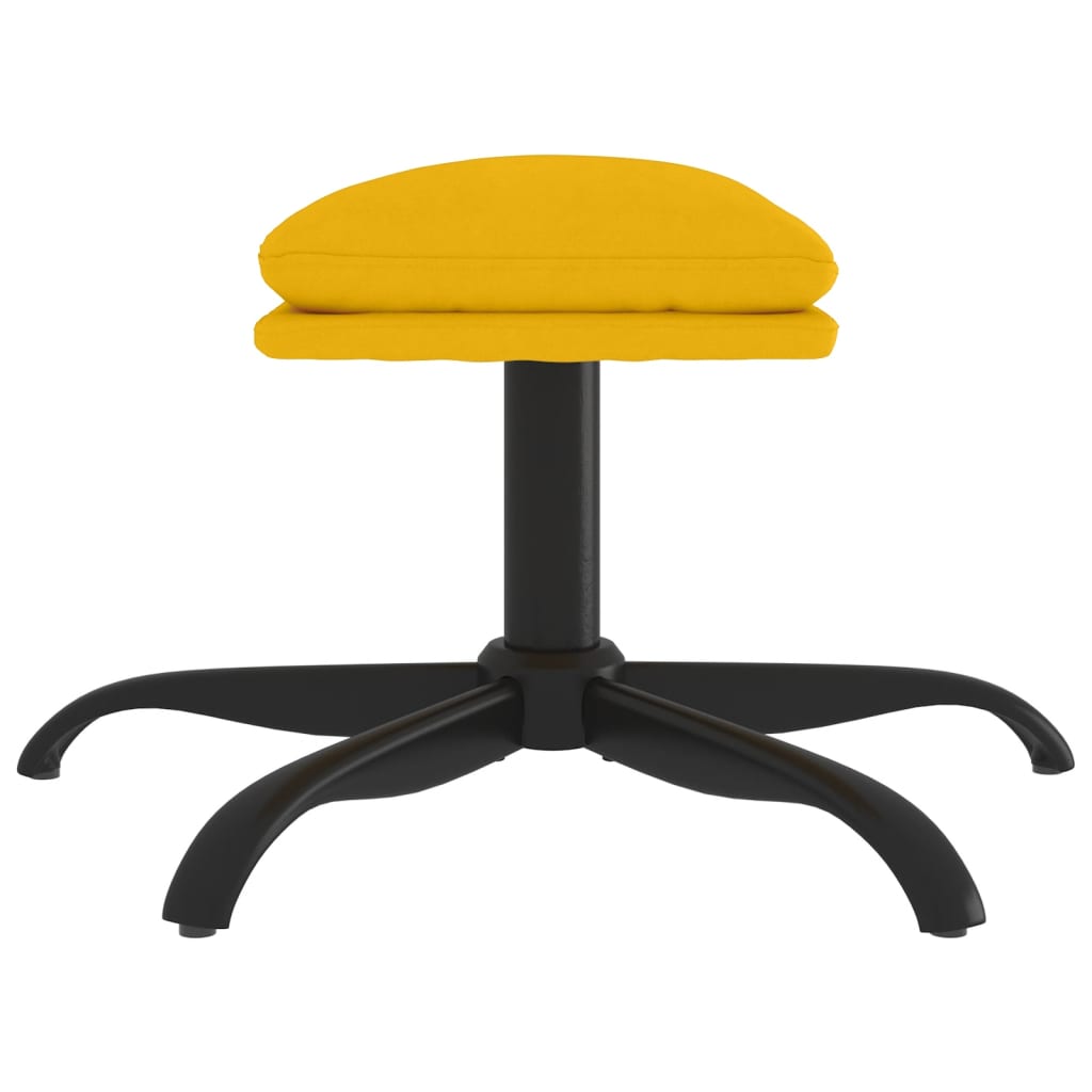 vidaXL Taburet, galben muștar, 60x60x36 cm, catifea vidaXL Taburet, galben muștar, 60x60x36 cm, catifea