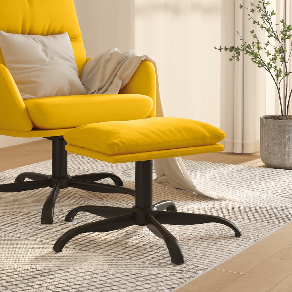vidaXL Taburet, galben muștar, 60x60x36 cm, catifea vidaXL Taburet, galben muștar, 60x60x36 cm, catifea