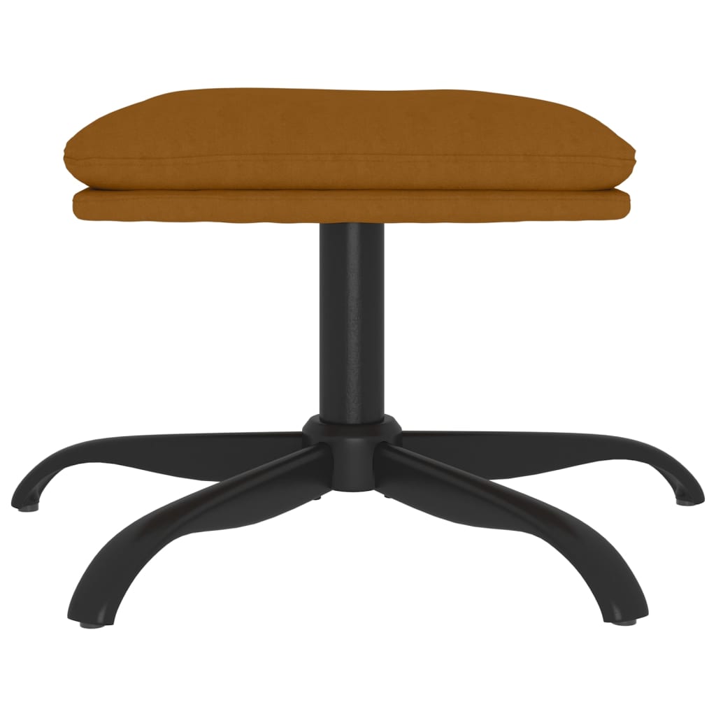 vidaXL Taburet, maro, 60x60x36 cm, catifea vidaXL Taburet, maro, 60x60x36 cm, catifea