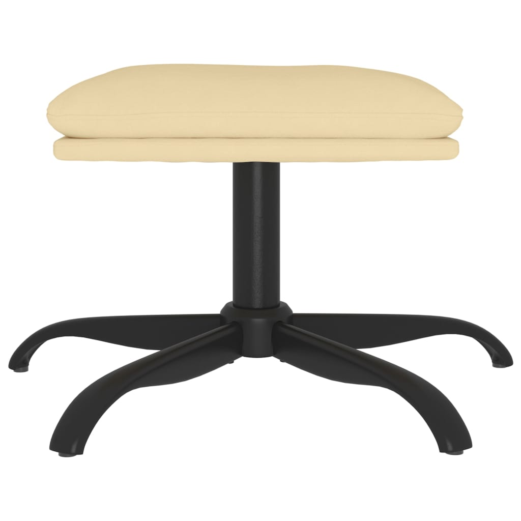 vidaXL Taburet, crem alb, 60x60x36 cm, catifea vidaXL Taburet, crem alb, 60x60x36 cm, catifea
