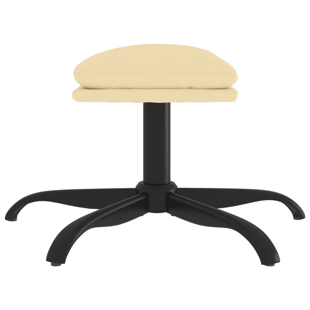 vidaXL Taburet, crem alb, 60x60x36 cm, catifea vidaXL Taburet, crem alb, 60x60x36 cm, catifea