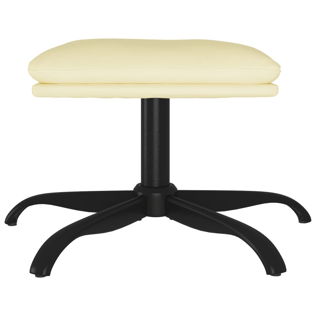 vidaXL Taburet, crem, 60x60x36 cm, piele ecologică vidaXL Taburet, crem, 60x60x36 cm, piele ecologică