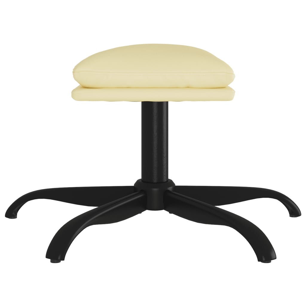 vidaXL Taburet, crem, 60x60x36 cm, piele ecologică vidaXL Taburet, crem, 60x60x36 cm, piele ecologică