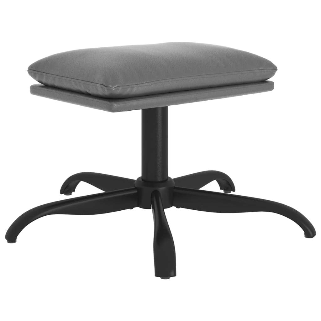 vidaXL Taburet, gri antracit, 60x60x36 cm, piele ecologică vidaXL Taburet, gri antracit, 60x60x36 cm, piele ecologică