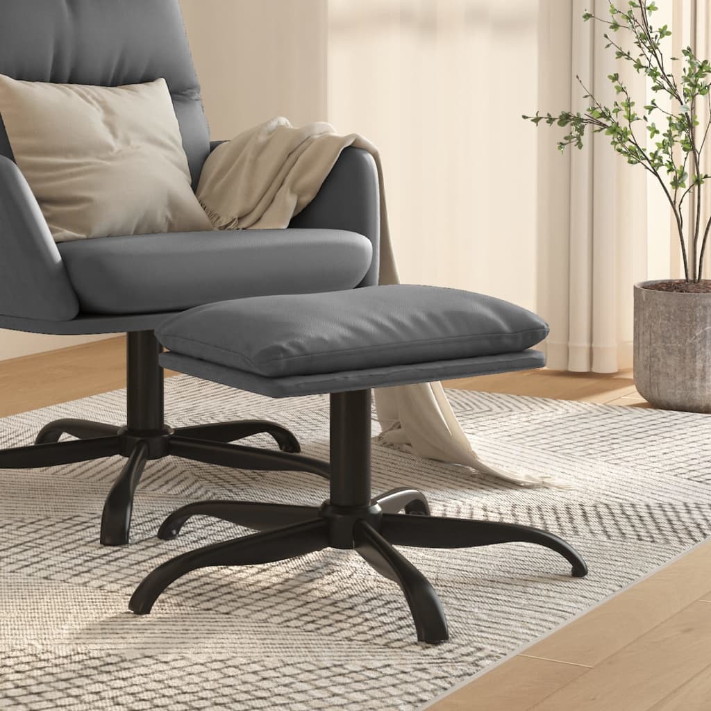 vidaXL Taburet, gri antracit, 60x60x36 cm, piele ecologică vidaXL Taburet, gri antracit, 60x60x36 cm, piele ecologică
