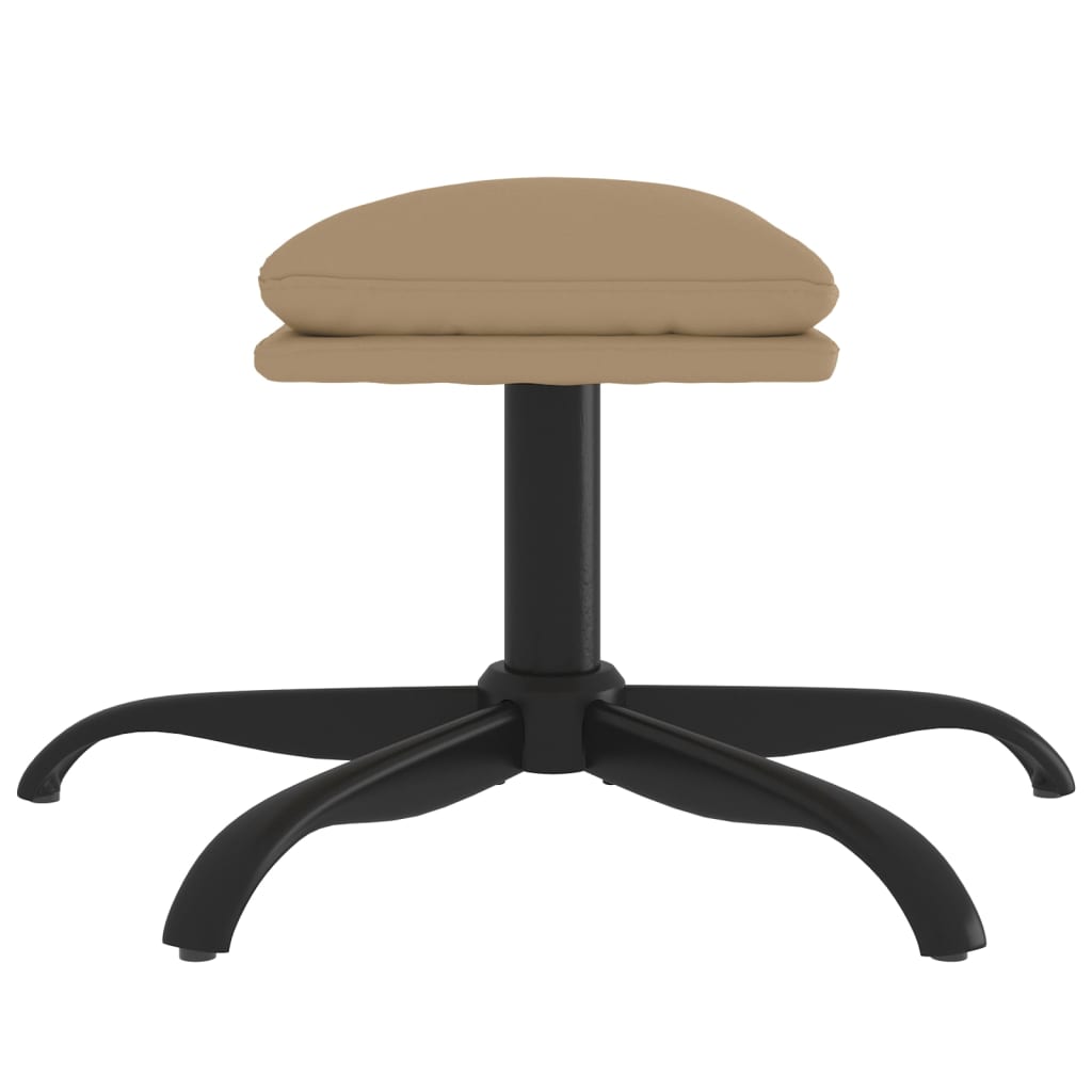 vidaXL Taburet, cappuccino, 60x60x36 cm, piele ecologică vidaXL Taburet, cappuccino, 60x60x36 cm, piele ecologică
