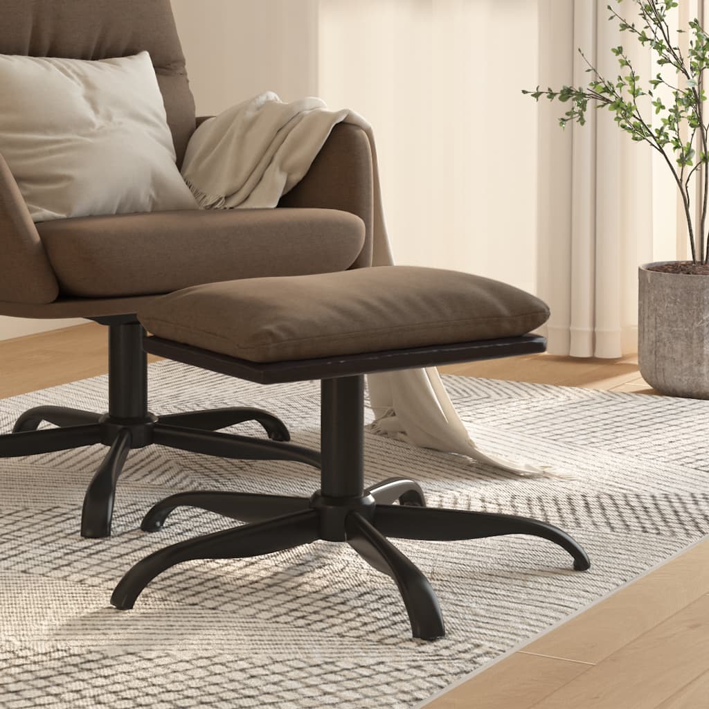 vidaXL Taburet, maro, 60x60x36 cm, textil și piele ecologică vidaXL Taburet, maro, 60x60x36 cm, textil și piele ecologică