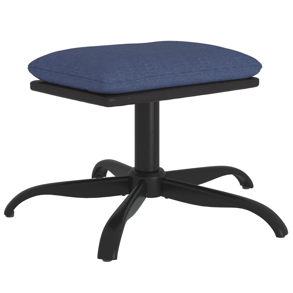 vidaXL Taburet, albastru, 60x60x36 cm, material textil și piele eco vidaXL Taburet, albastru, 60x60x36 cm, material textil și piele eco