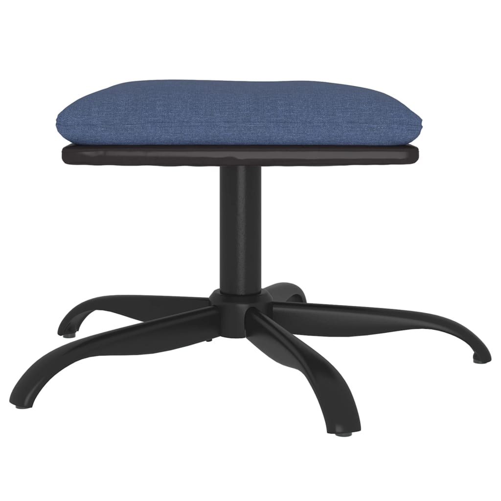 vidaXL Taburet, albastru, 60x60x36 cm, material textil și piele eco vidaXL Taburet, albastru, 60x60x36 cm, material textil și piele eco