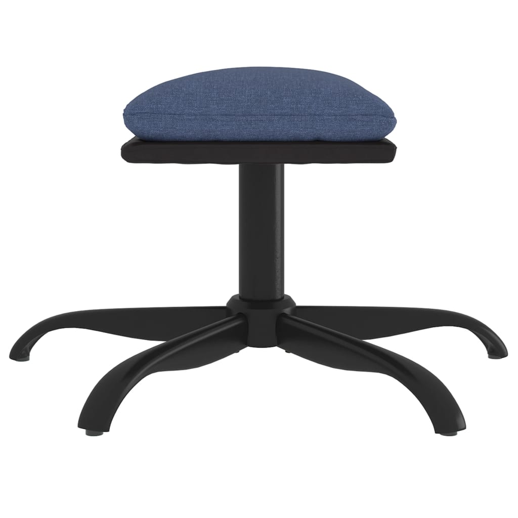 vidaXL Taburet, albastru, 60x60x36 cm, material textil și piele eco vidaXL Taburet, albastru, 60x60x36 cm, material textil și piele eco