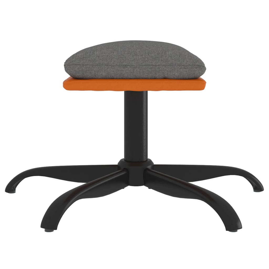 vidaXL Taburet, gri deschis, 60x60x36 cm, textil și piele ecologică vidaXL Taburet, gri deschis, 60x60x36 cm, textil și piele ecologică