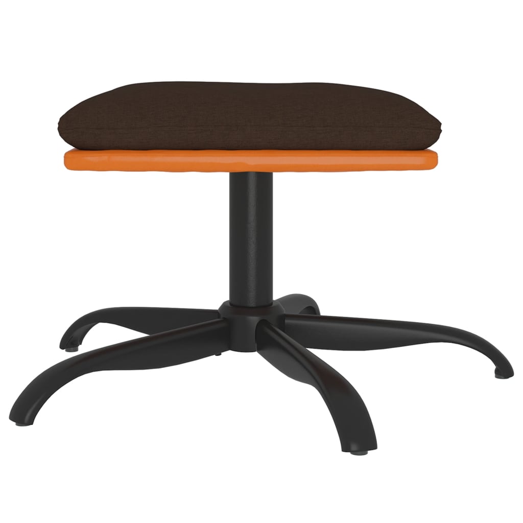 vidaXL Taburet, maro, 60x60x36 cm, textil și piele ecologică vidaXL Taburet, maro, 60x60x36 cm, textil și piele ecologică
