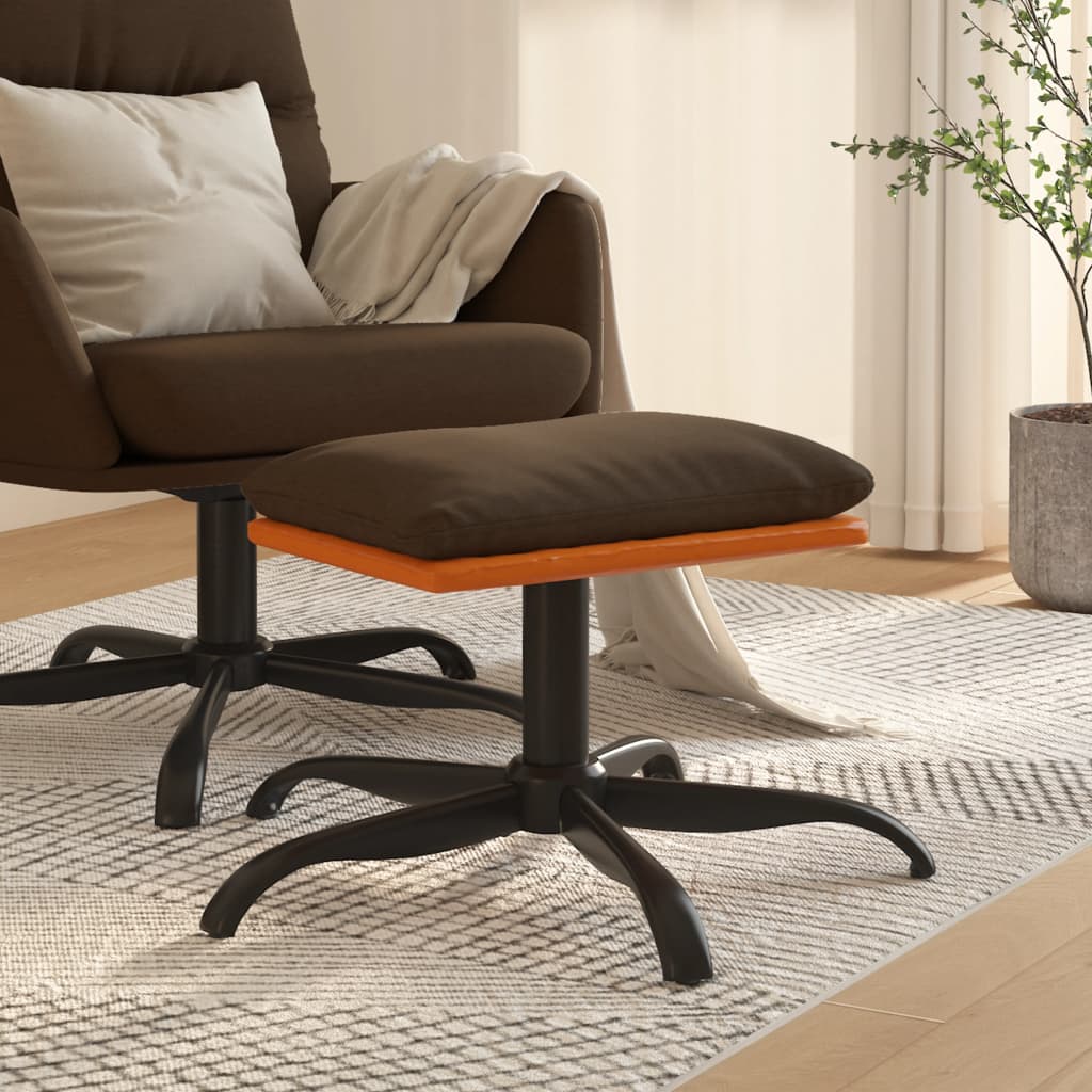 vidaXL Taburet, maro, 60x60x36 cm, textil și piele ecologică vidaXL Taburet, maro, 60x60x36 cm, textil și piele ecologică