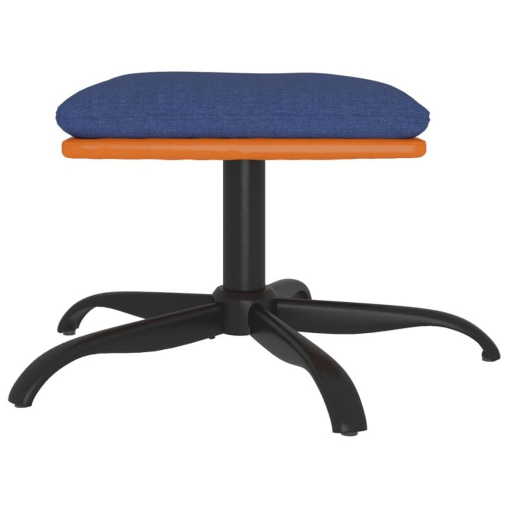 vidaXL Taburet, albastru, 60x60x36 cm, material textil și piele eco vidaXL Taburet, albastru, 60x60x36 cm, material textil și piele eco