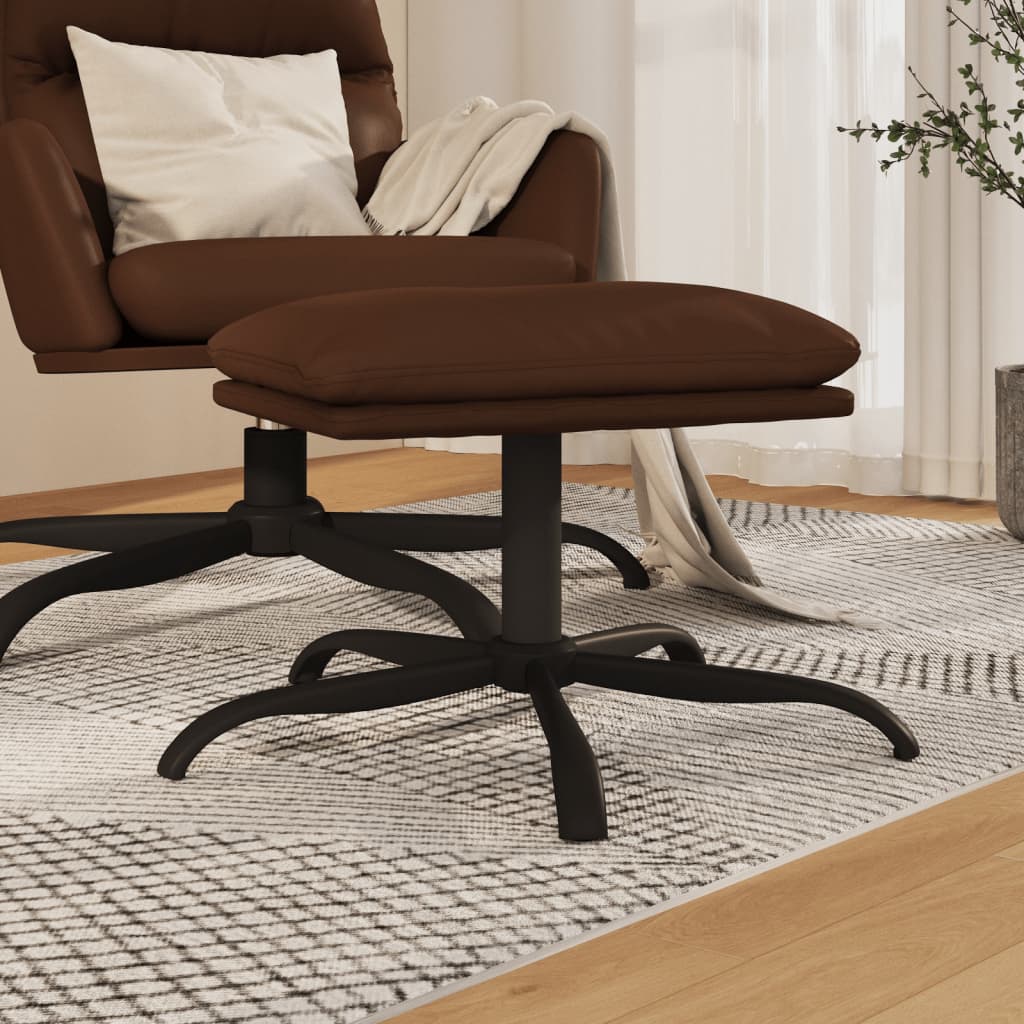 vidaXL Taburet, maro, 45x29,5x36 cm, piele ecologică lucioasă vidaXL Taburet, maro, 45x29,5x36 cm, piele ecologică lucioasă