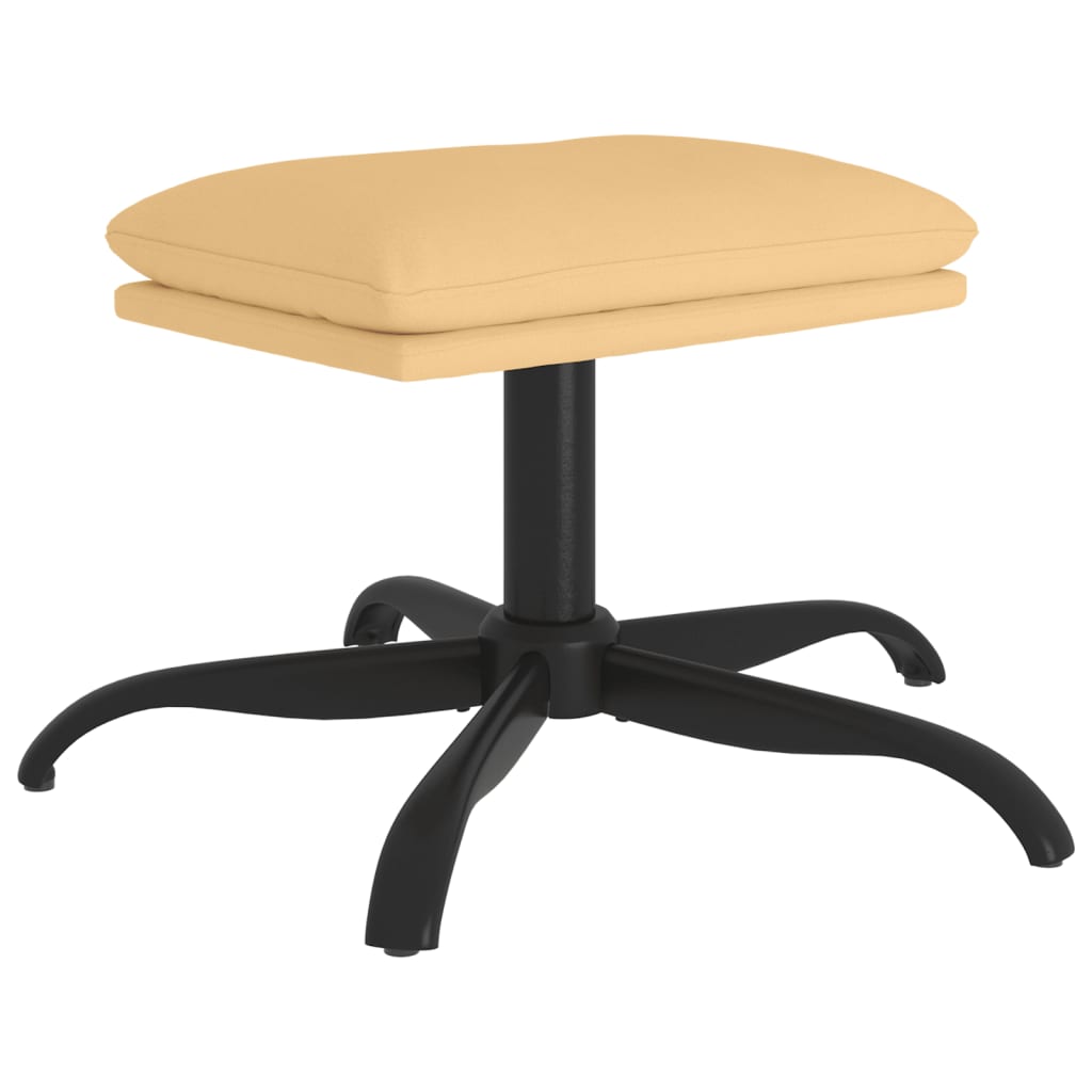vidaXL Taburet, crem, 60x60x36 cm, microfibră vidaXL Taburet, crem, 60x60x36 cm, microfibră