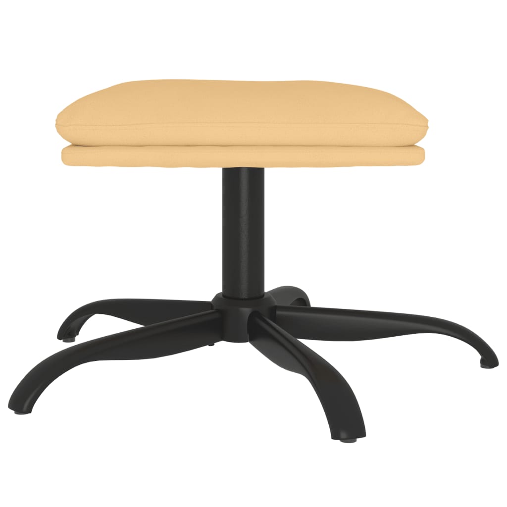 vidaXL Taburet, crem, 60x60x36 cm, microfibră vidaXL Taburet, crem, 60x60x36 cm, microfibră